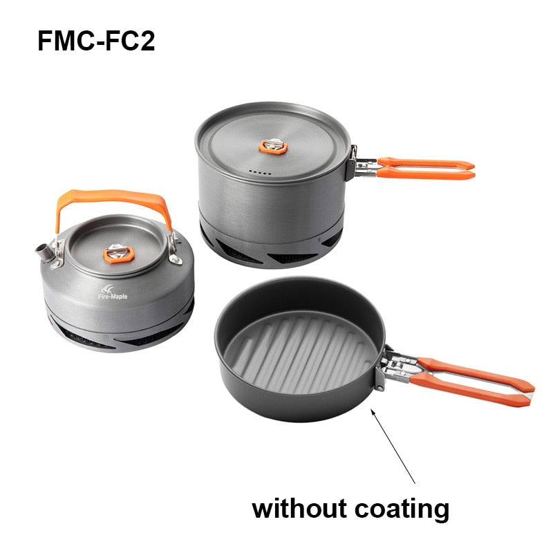 Fire Maple Camping Cookware Utensils Dishes Cooking Set Heat Exchanger Pot Kettle - activesportslife