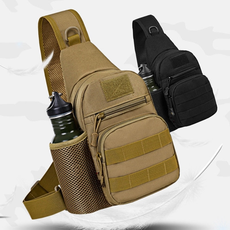 Men Tactical Shoulder Bag Hiking Backpack Nylon Outdoor Hunting Camping Fishing Molle Army Trekking Military Chest Sling Bag - activesportslife