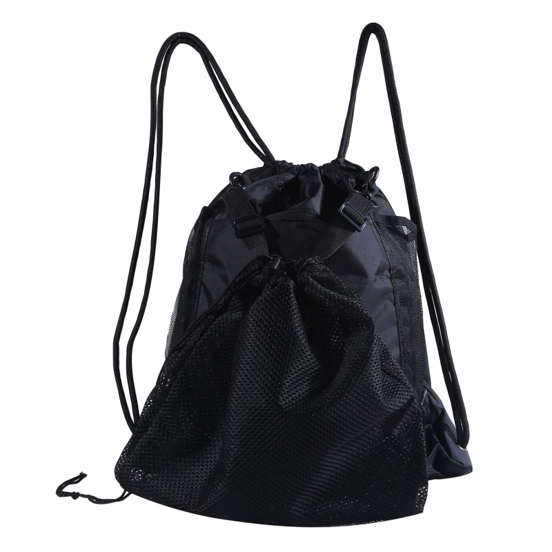 Portable Drawstring Basketball Backpack Mesh Bag - activesportslife