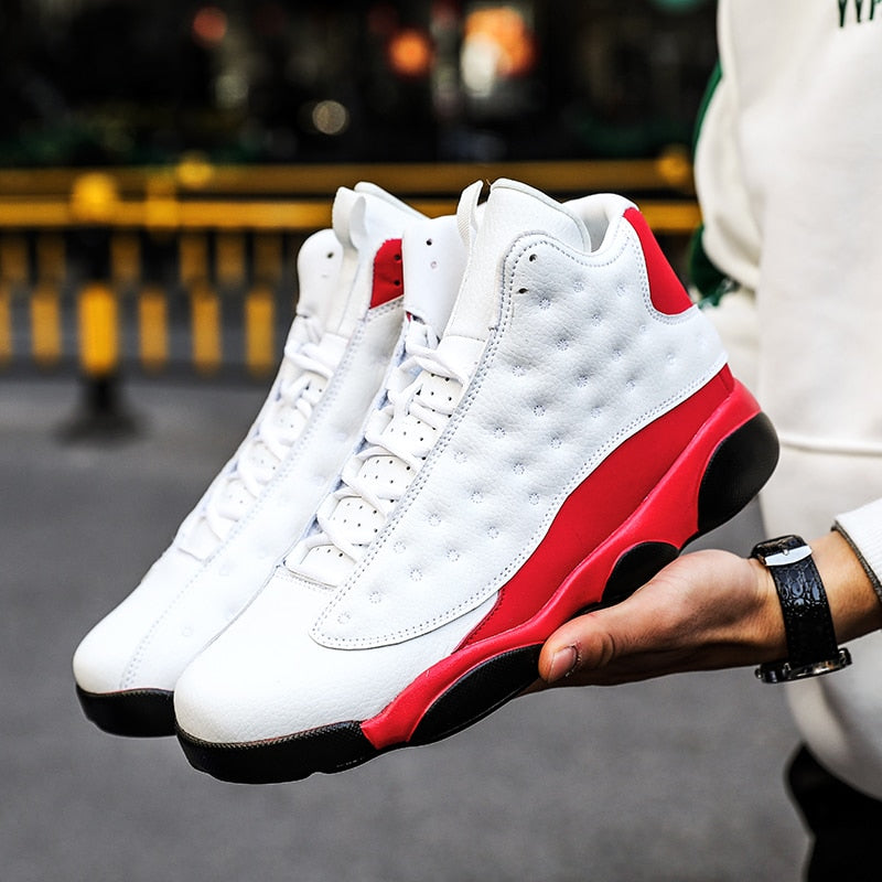 Retro Basketball Shoes for Men Lace-Up High Top Breathable - activesportslife