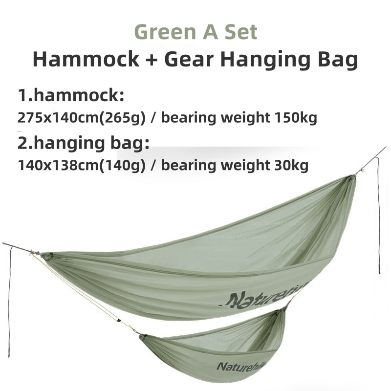 Naturehike Outdoor Camping Hammock 30D Nylon Portable Hanging Bag - activesportslife