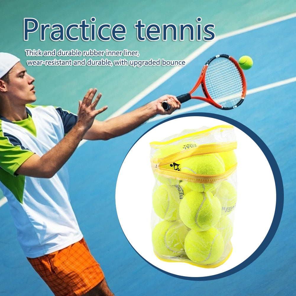 12pcs Thick Rubber Tennis Ball High Bounce