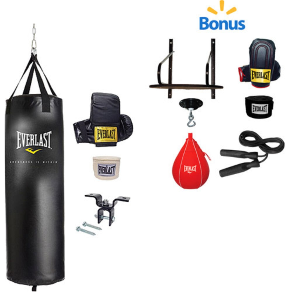 70-lb. Heavy Bag Kit and 6-Piece Speed Bag Kit Value Bundle Boxing Equipment Fitness - activesportslife