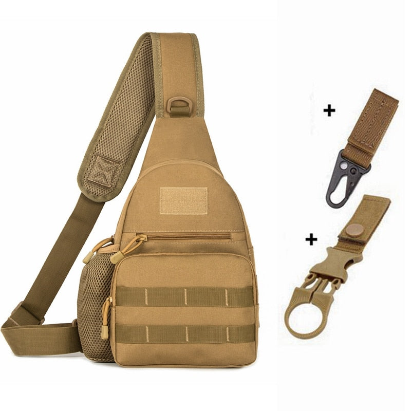 Men Tactical Shoulder Bag Hiking Backpack Nylon Outdoor Hunting Camping Fishing Molle Army Trekking Military Chest Sling Bag - activesportslife