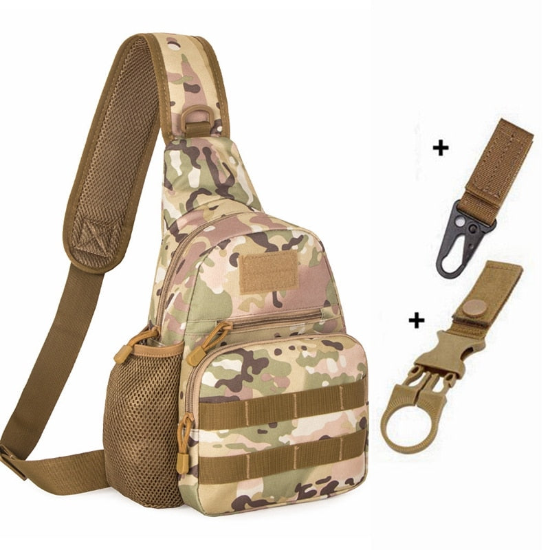 Men Tactical Shoulder Bag Hiking Backpack Nylon Outdoor Hunting Camping Fishing Molle Army Trekking Military Chest Sling Bag - activesportslife