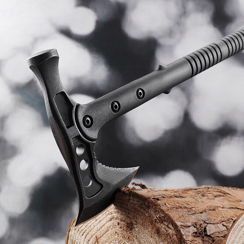 Outdoor Camping Axe Survival Tactical Axes Wild Emergency Gear Foldable Tomahawk Multi Tool Hammer Hatchet Boning Knife - activesportslife