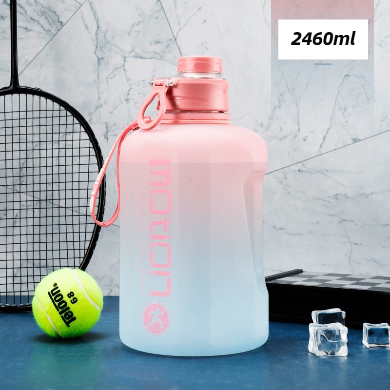 2 Liter Sports Water Bottle With Straw Large Capacity - activesportslife