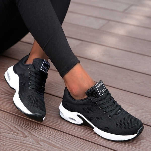 Women Running Shoes Breathable Mesh Light Weight Sports Shoes Casual Walking Tennis - activesportslife