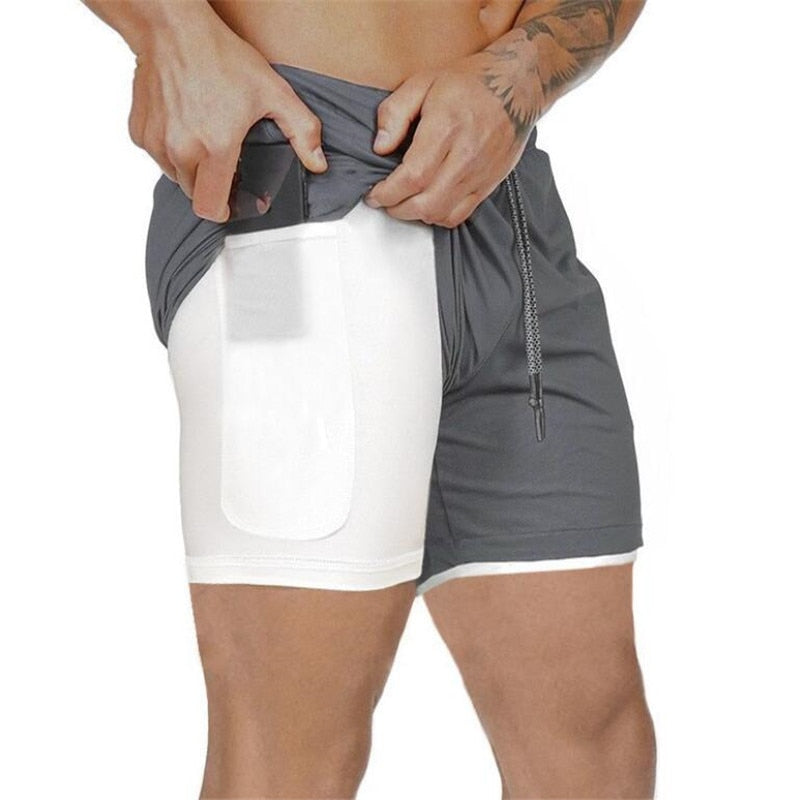 Men's Sport Shorts Double-deck - 2 In 1 - activesportslife