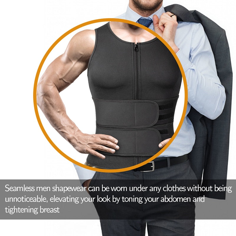 Neoprene Men's Shaper Sweat Vest Adjustable - activesportslife