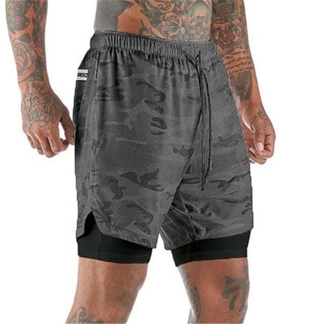 Men's Sport Shorts Double-deck - 2 In 1 - activesportslife