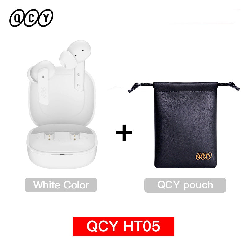 QCY HT05 ANC Wireless Earphone 40dB Noise Cancelling Bluetooth 5.2 Headphone 6 Mic ENC HD Call TWS  Transparency Mode - activesportslife