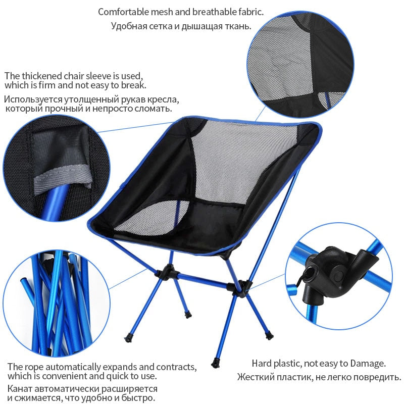 Outdoor Portable Folding Chair Ultralight Camping Chairs - activesportslife