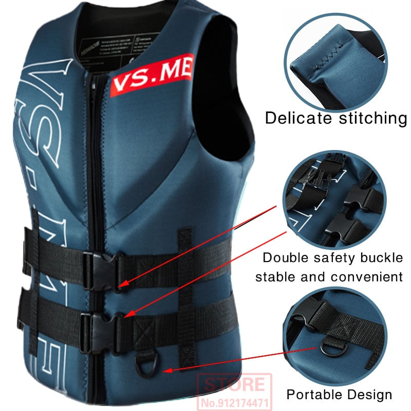 Life Jacket for Adult Super Buoyancy Neoprene - activesportslife