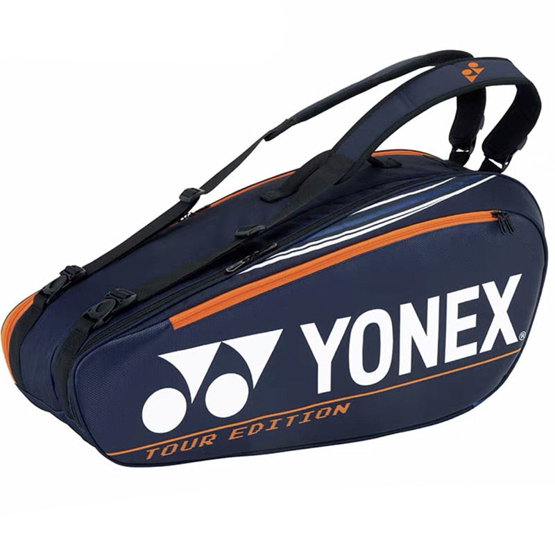 Original YONEX Ergonomic Design Tennis Backpack PU Large Racquet Bag Max 12pcs Rackets Badminton Bag for Training Equipment - activesportslife