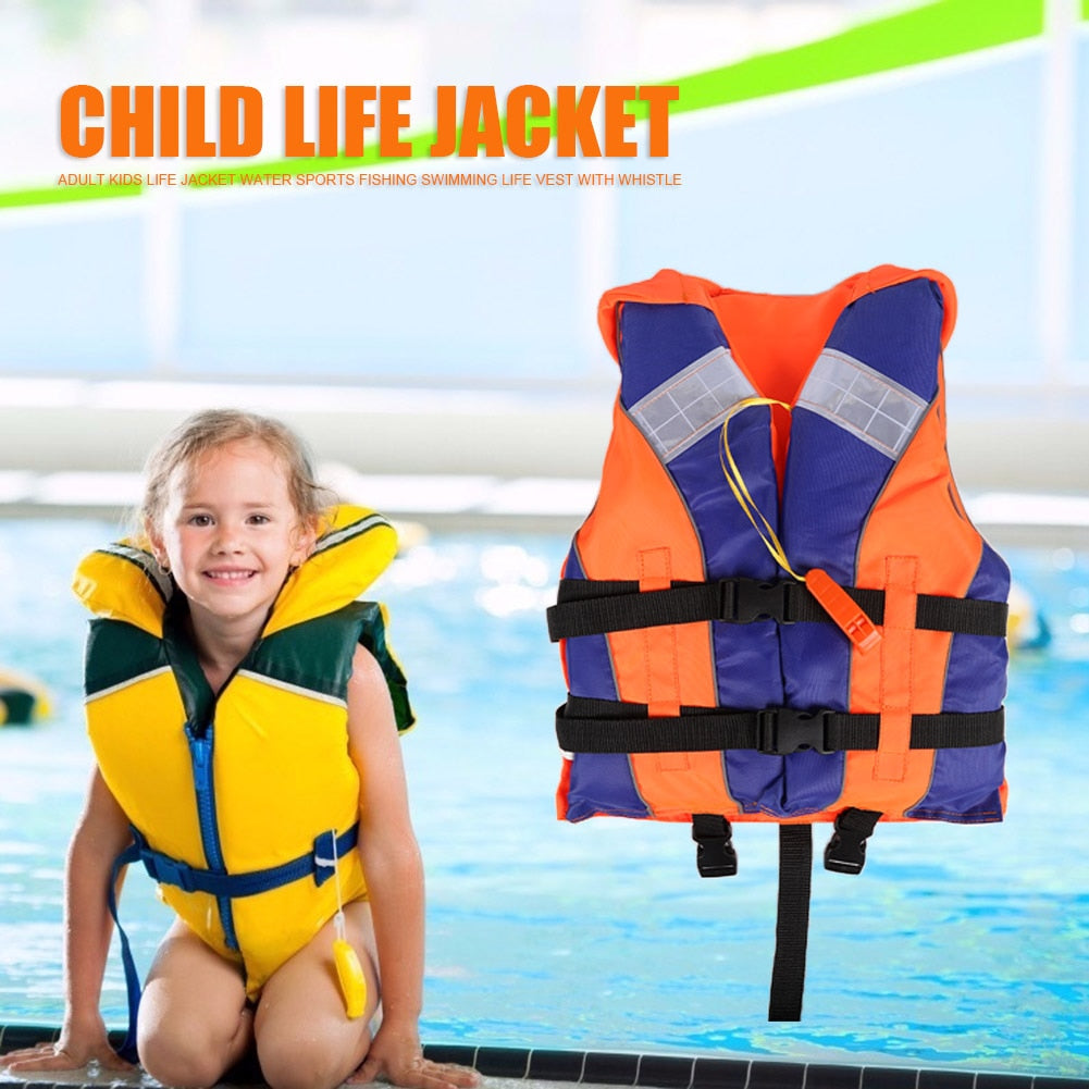 Kid Life Jackets With Whistle - activesportslife