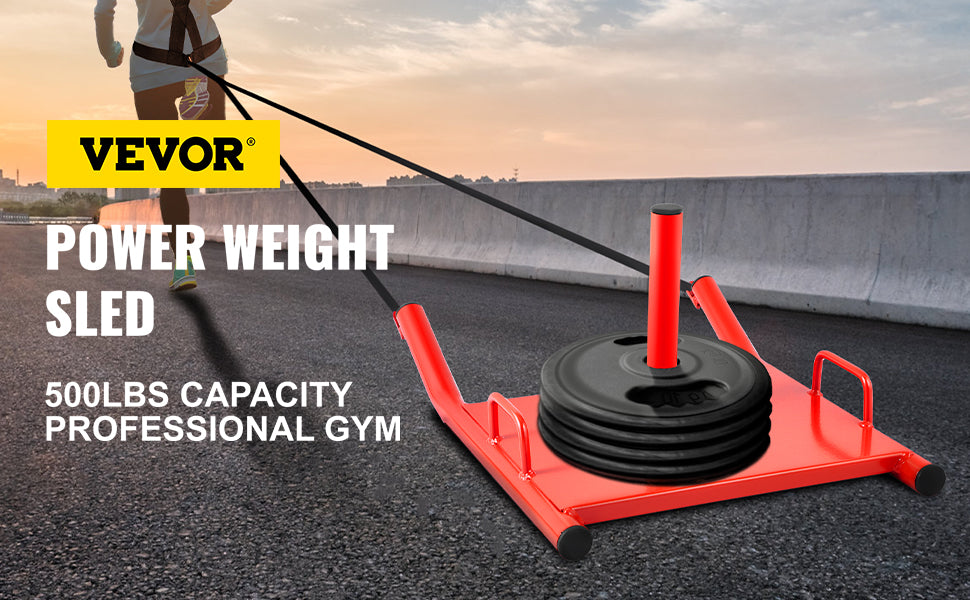 VEVOR Weighted Sled for Power Speed Training W/Adjustable Harness - activesportslife