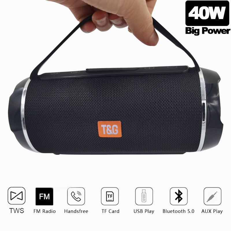 TG116C Wireless Powerful Bluetooth Speaker Outdoor Speakers Subwoofer 3D Stereo Radio - activesportslife