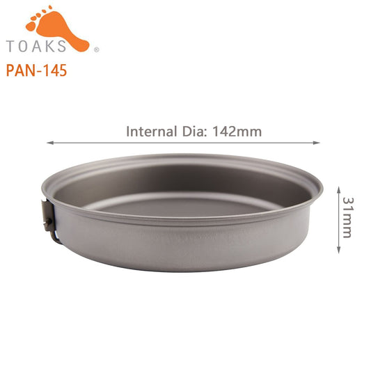 TOAKS TITANIUM FRYING PAN Outdoor Camping Lightweight PAN-115 PAN-130 PAN-145 - activesportslife