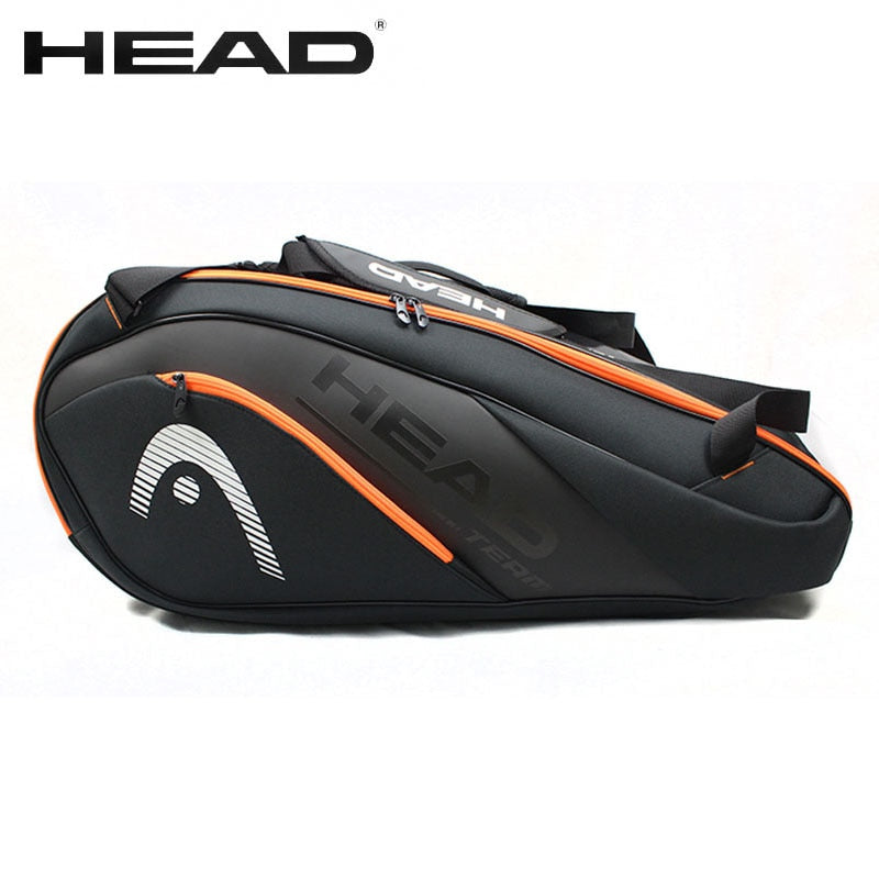 HEAD Tennis Racket Sports Backpack Large Capacity 6-9 Racquets for Badminton Tennis Squash Raquetball - activesportslife