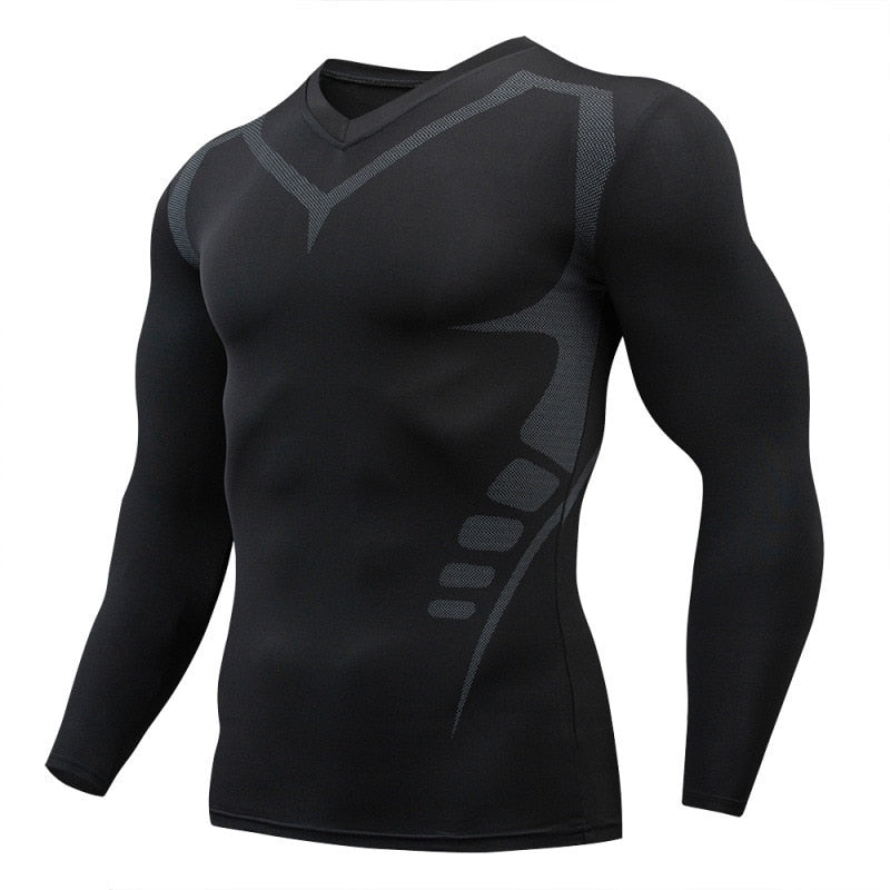 Mens Compression Fitness Tops Quick Dry - activesportslife