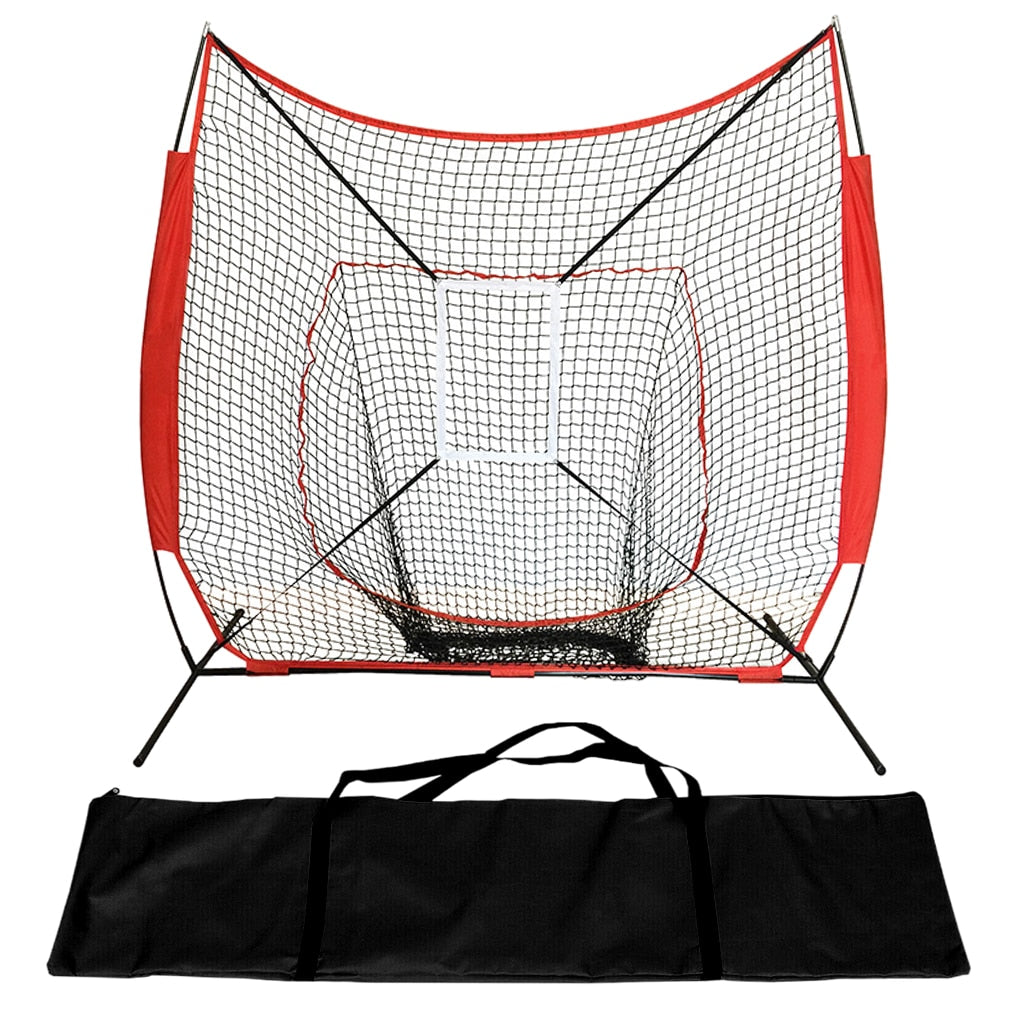 7'×7' Baseball Softball Practice Net w /Carry Bag for Training - activesportslife