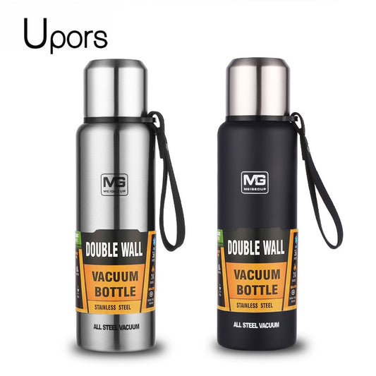 UPORS Large Capacity Stainless Steel Thermos Portable Vacuum Flask Insulated with strap 500/700/1000/1500ml - activesportslife