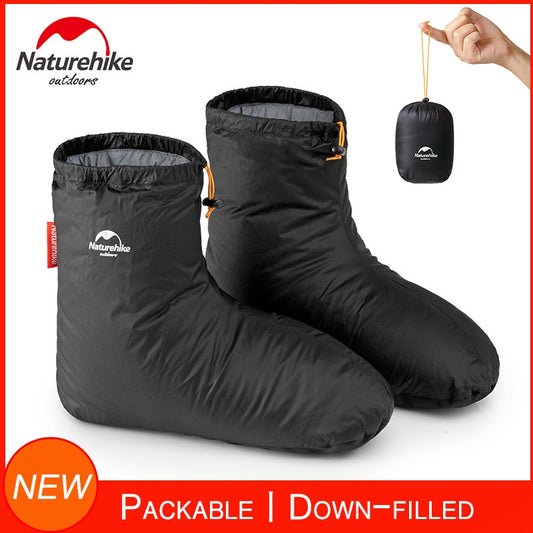 Naturehike Down-Filled Slipper Boots For Men Women Booties Socks Warm Soft Camping Sleeping bag accessories - activesportslife