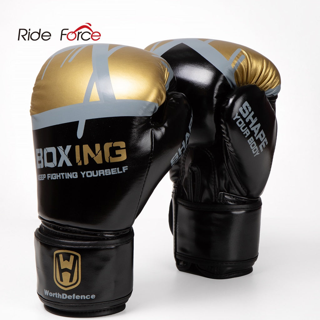 Ride Force Kick Boxing Gloves Men Women PU Karate Muay Thai - activesportslife