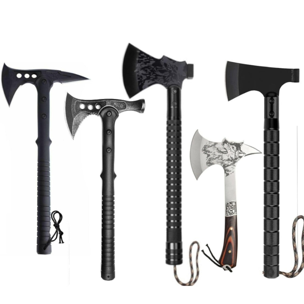 Survival Camping Axe Foldable Tactical Axe Multi Tool Emergency Gear Outdoor Tomahawk Wild Hatchet AX - activesportslife