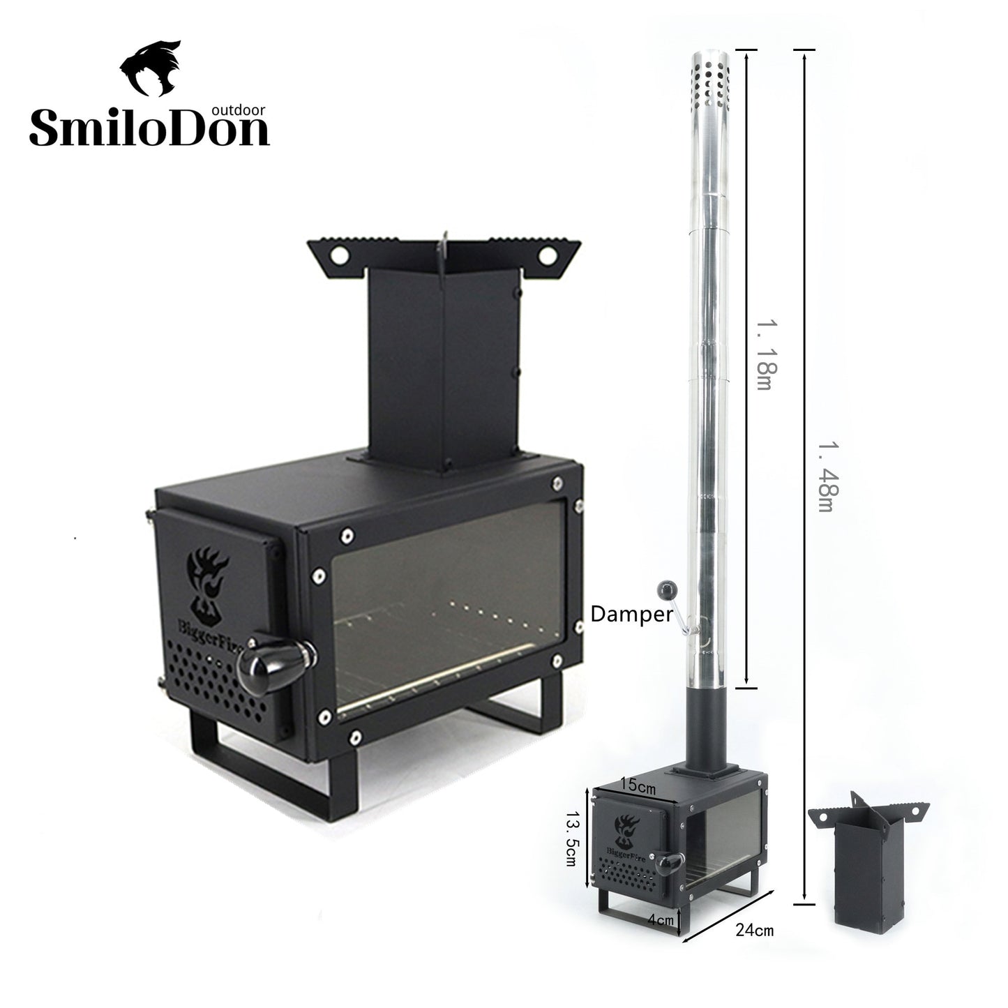 SmiloDon Camping Wood Burning Stove Portable Outdoor Firewood Stove For Picnic Cooking Camping - activesportslife