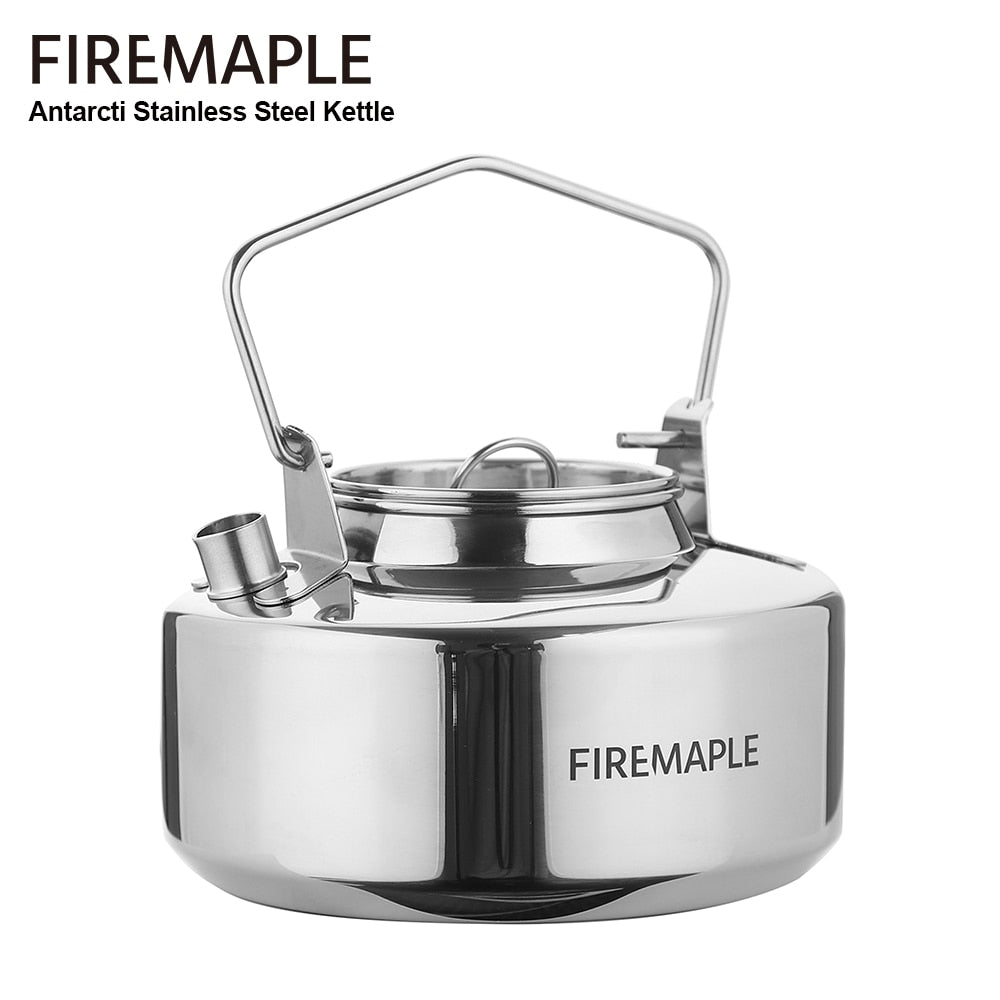 Fire Maple Antarctic Stainless Steel Backpacking Camping Kettle Bushcraft Gear Durable Teapot High Quality S304 1L 295g - activesportslife