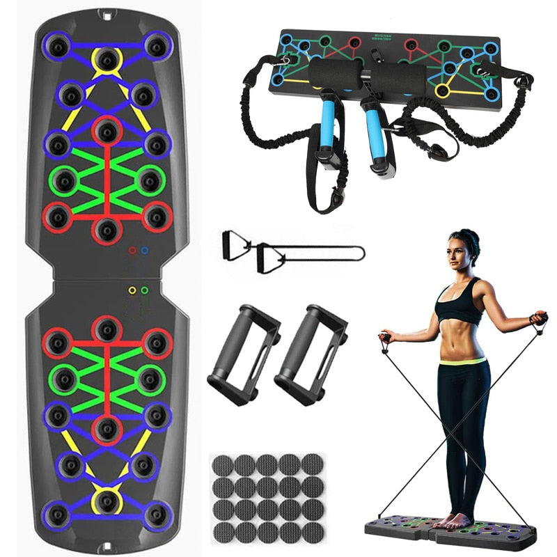 Folding Multifunctional Push-up Board Gym Portable Fitness Equipment - activesportslife