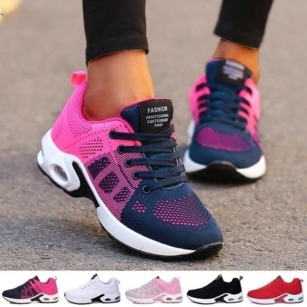 Women Running Shoes Breathable Mesh Light Weight Sports Shoes Casual Walking Tennis - activesportslife