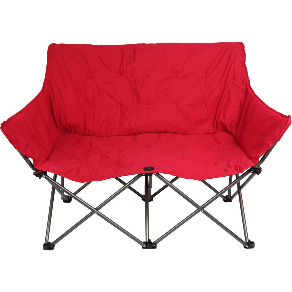 Trail Camping Love Seat Chair, Red, Adult foldable - activesportslife