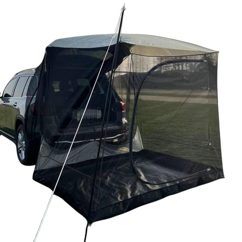 Car Rear Tent Awning With Mesh Car Tailgate Tents With Rainfly Portable UV-proof Camping Netting Roof Top Tent - activesportslife