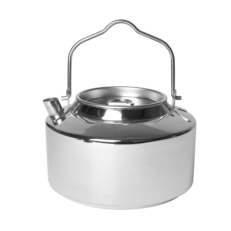 0.8/1.2L Stainless Steel Backpacking Camping Kettle Durable Teapot High Quality S304 - activesportslife