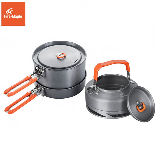 Fire Maple Camping Cookware Utensils Dishes Cooking Set Heat Exchanger Pot Kettle - activesportslife