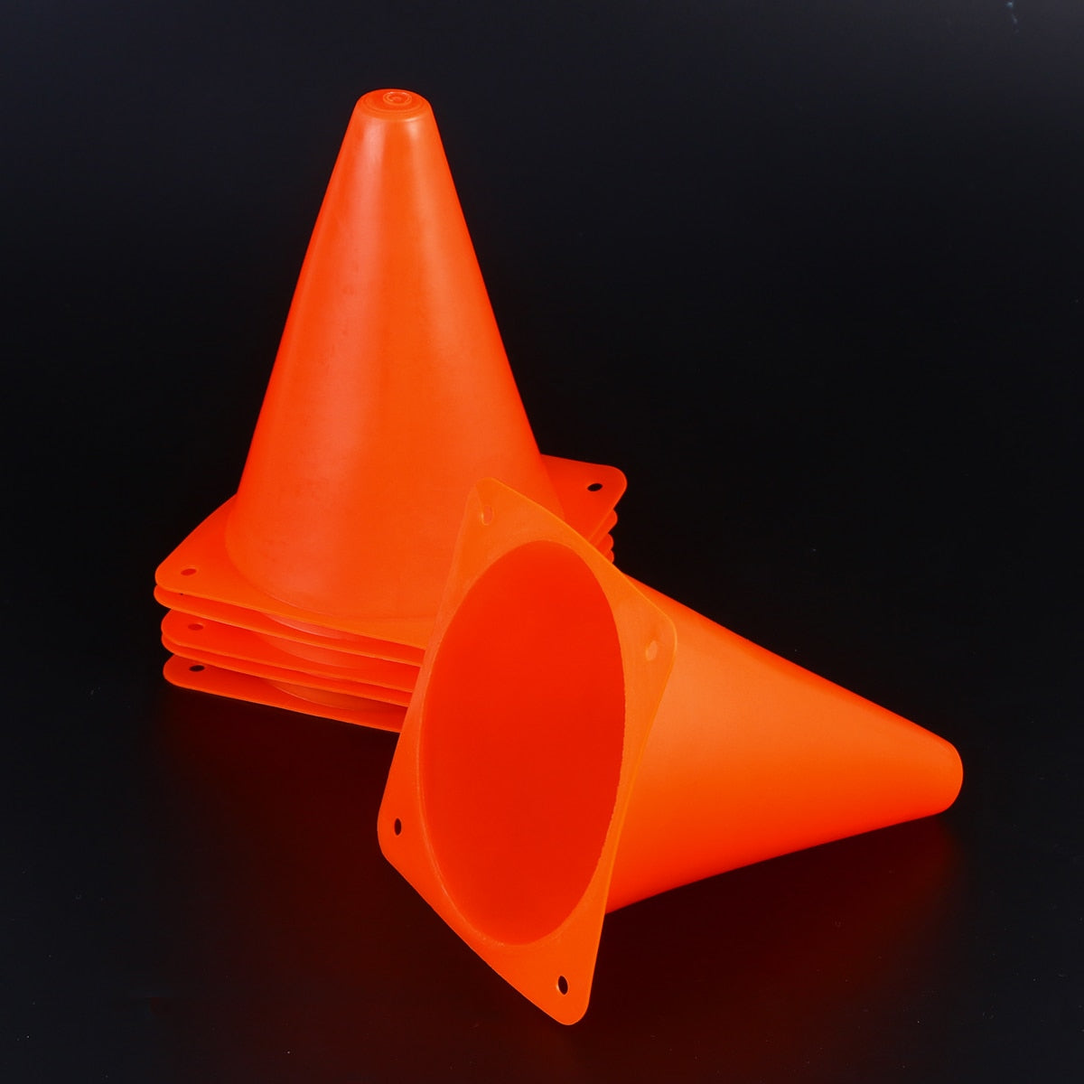 12 PCS Football Soccer Rugby Training Cones Outdoor Sports Obstacles Barriers for Kids Outdoor Gaming and Activity (Orange) - activesportslife