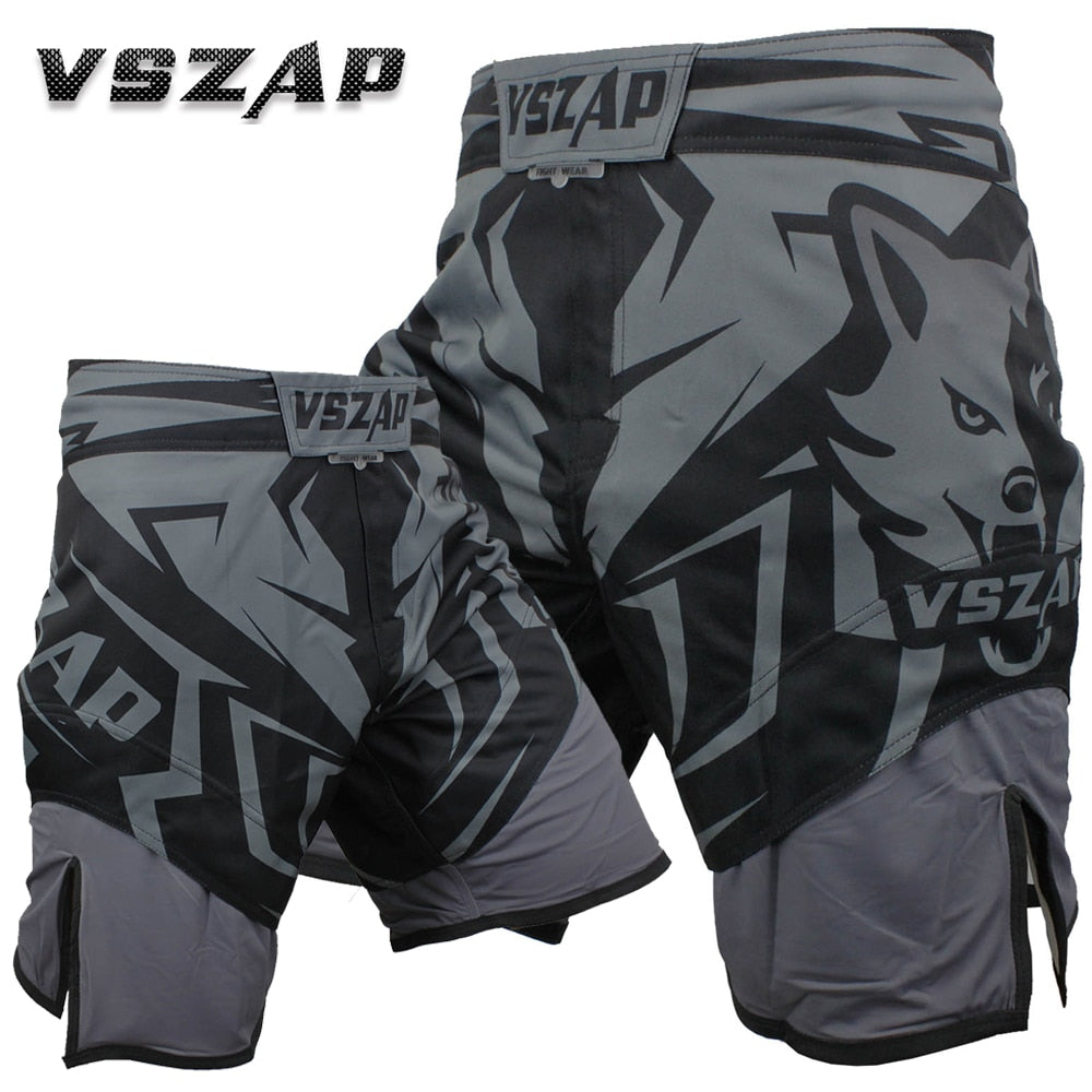 VSZAP SHADOW HUNTER Men's Muay Thai Boxing Shorts MMA Shorts Fight Grappling - activesportslife