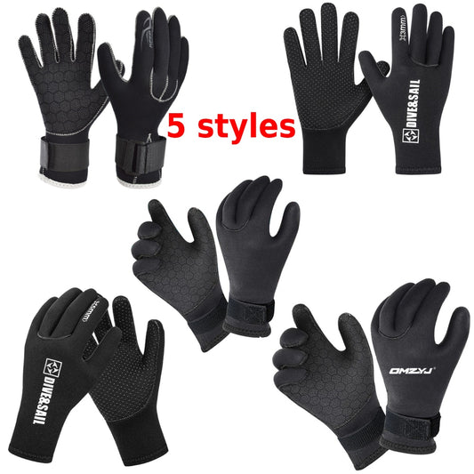 3-5mm Neoprene Swimming Diving Gloves - activesportslife