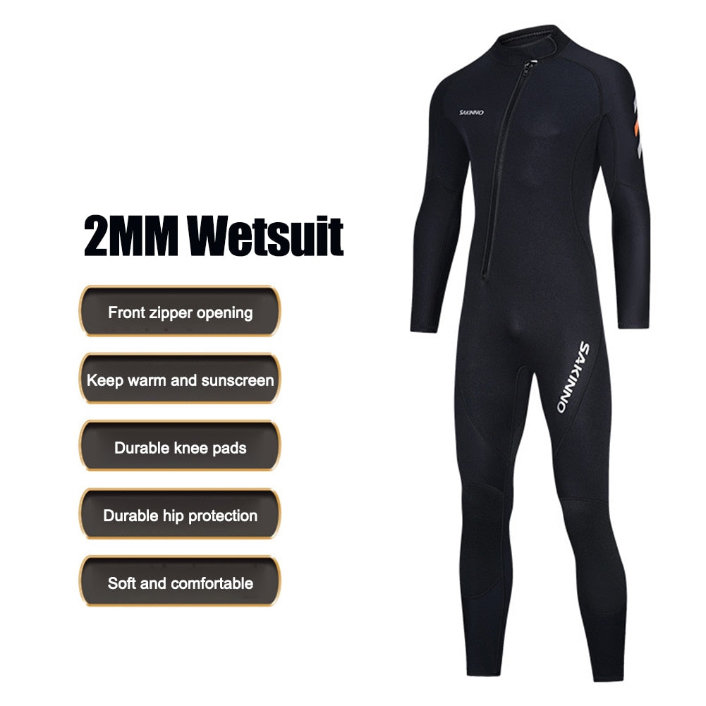 Neoprene Long Sleeve Diving Surfing Elastic Wetsuits - activesportslife