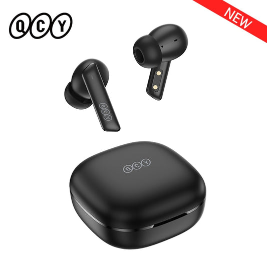 QCY HT05 ANC Wireless Earphone 40dB Noise Cancelling Bluetooth 5.2 Headphone 6 Mic ENC HD Call TWS  Transparency Mode - activesportslife