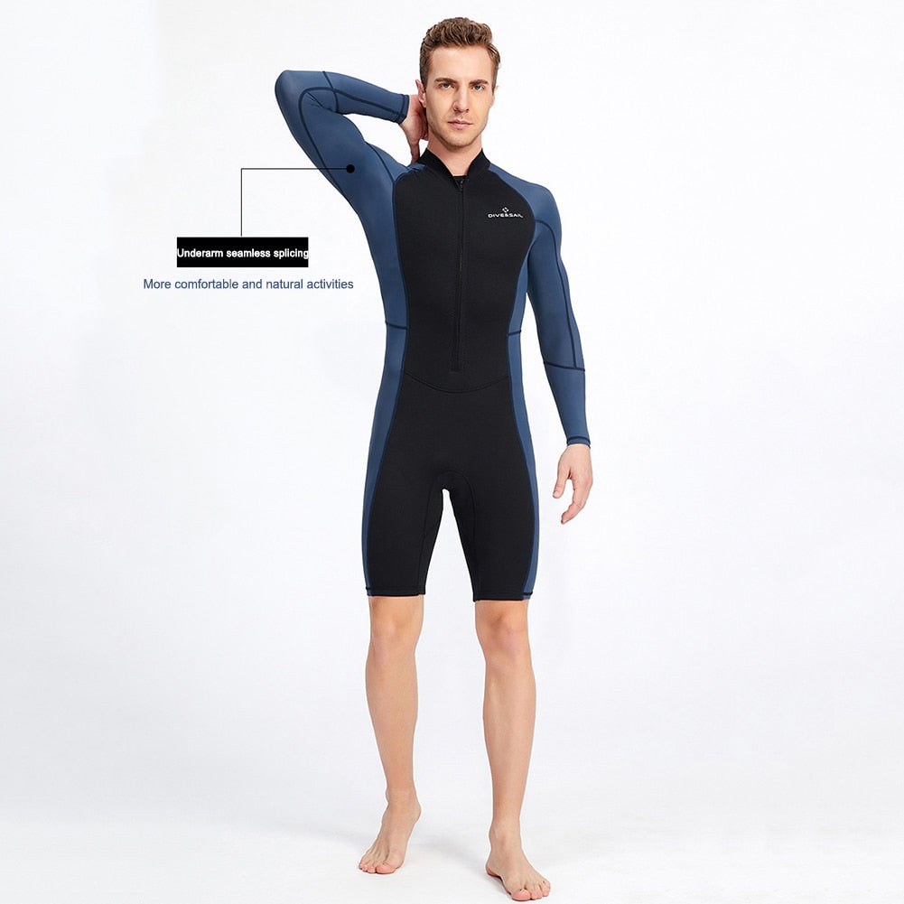 Neoprene Diving Surfing Suit w/ Zipper elastic Anti-scratch - activesportslife